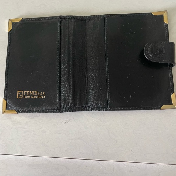 Vintage Fendi Card Case Black Leather - Picture 7 of 9